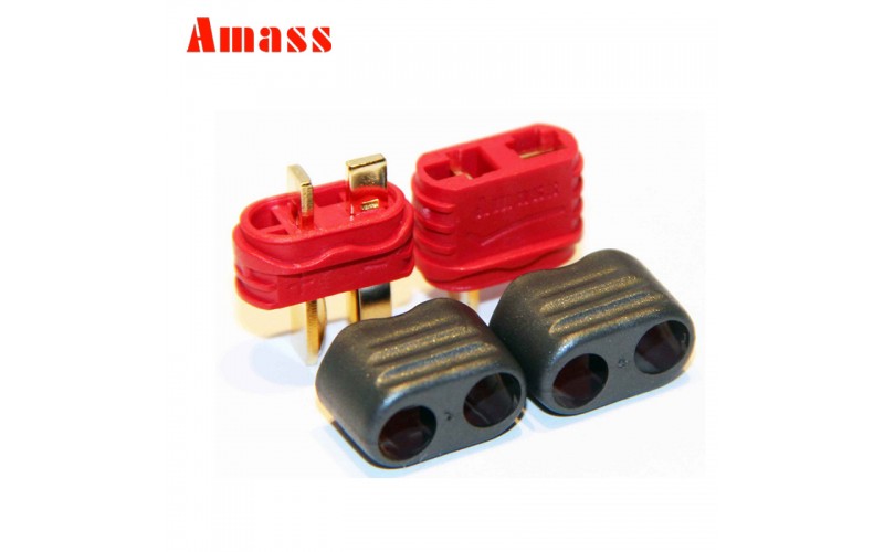 T Plug Connector With Sheath Housing Male & Female Amass 